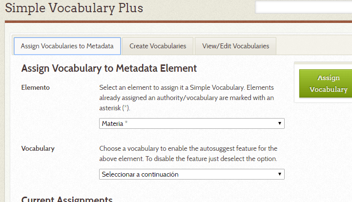 Simple Vocab Plus | Plugin Omeka